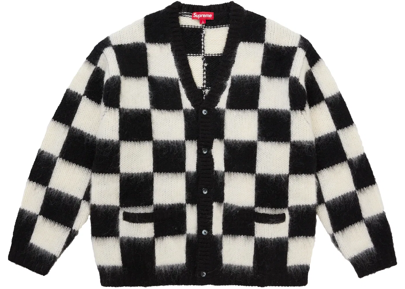 Мужской кардиган с шахматным принтом Cardigan Supreme, Black
