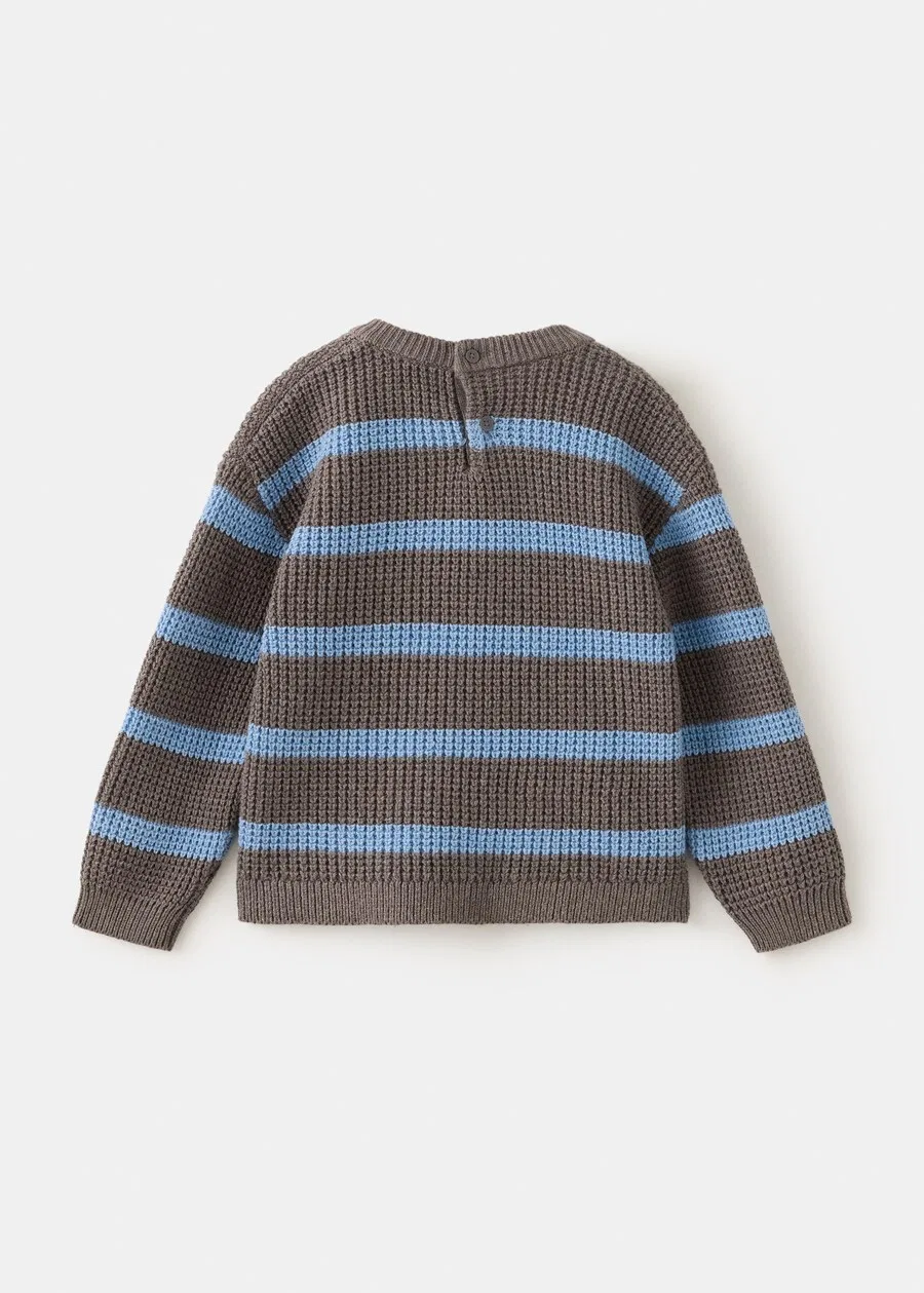 Детский свитер MANGO KIDS 'BLAKE' коричневого цвета — фото 2