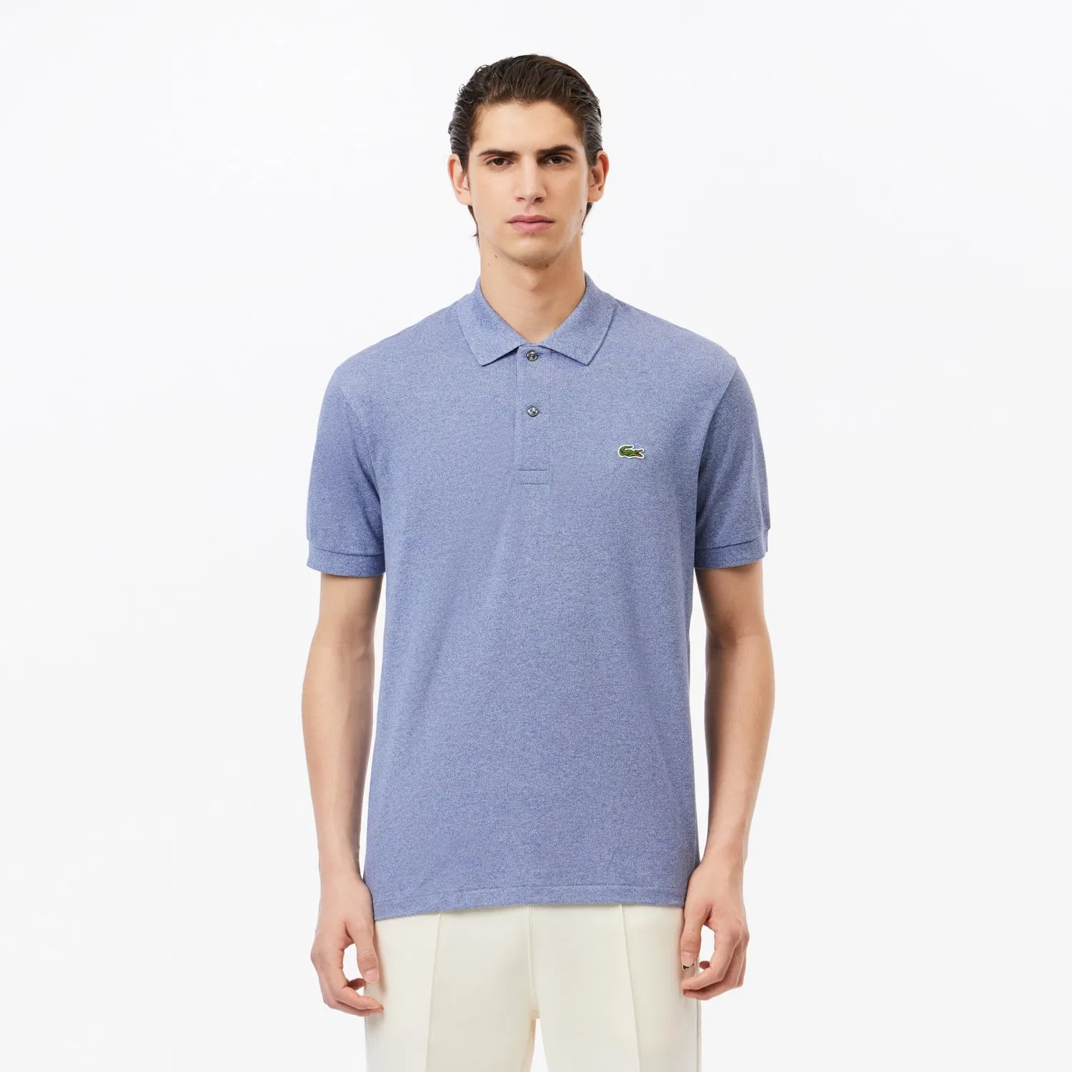 Мужская футболка-поло с коротким рукавом L1264 Lacoste, Bleu Indigo Clair — фото 4