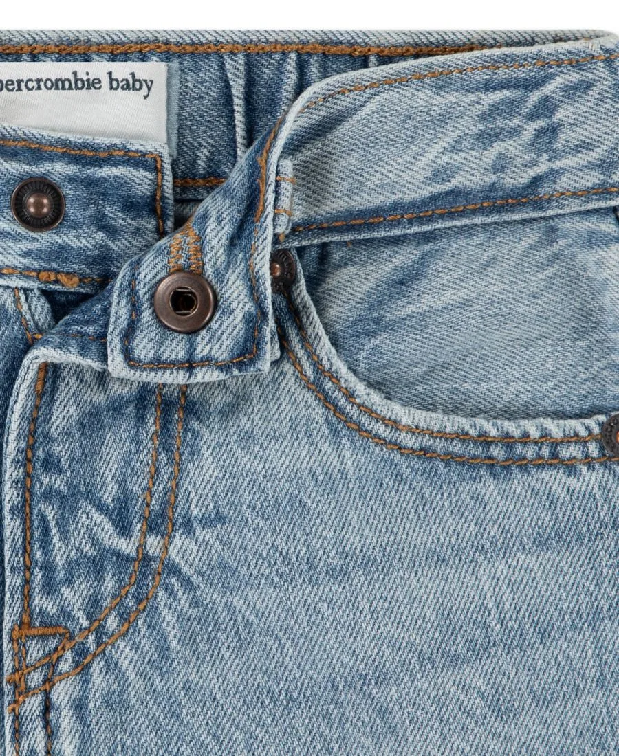 Джинсы мешковатые с эффектом потертости Baby Boys' Destroyed Baggy Jeans abercrombie kids, Drip — фото 3