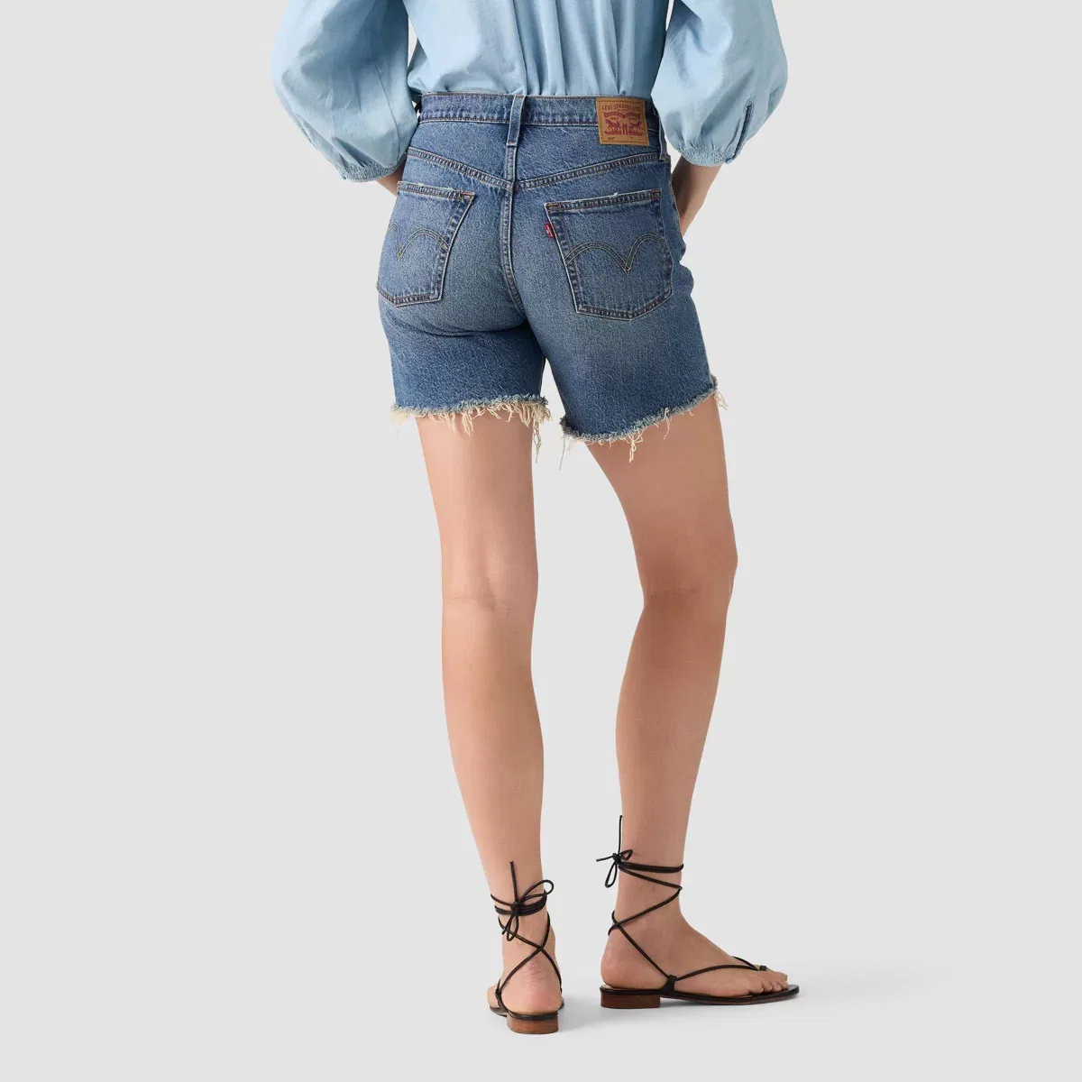 Женские джинсовые шорты с высокой посадкой 501 Mid-Thigh Levi's, Symmetry Sister — фото 3