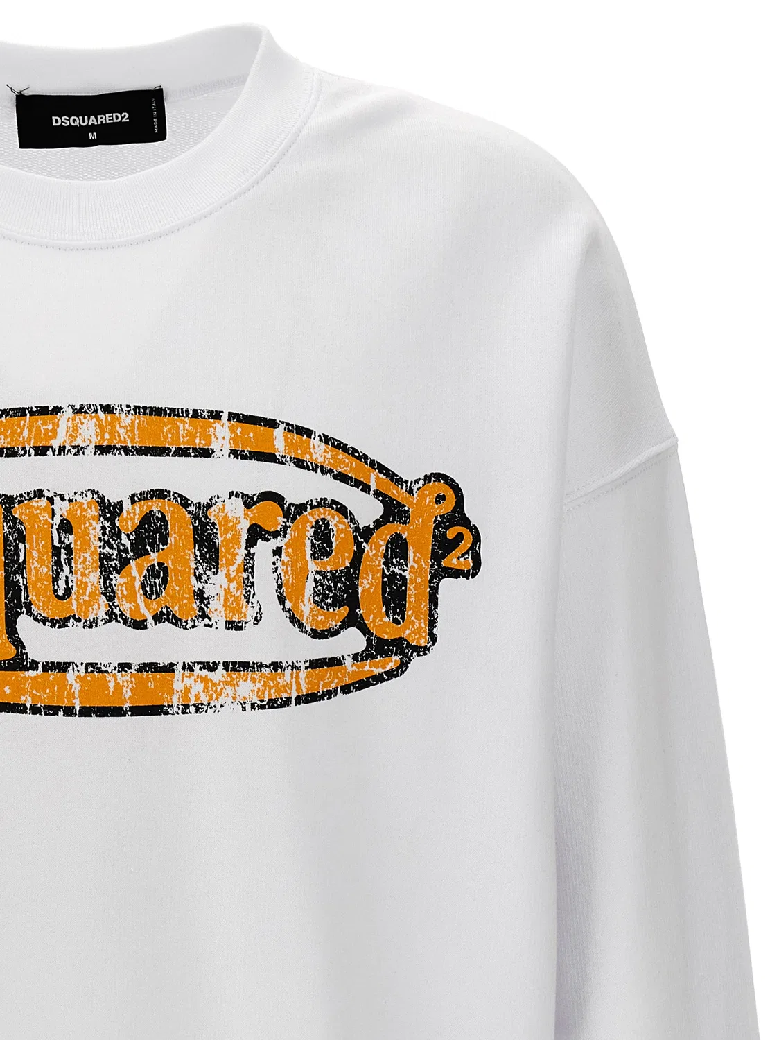 Мужской свитшот с принтом White Cotton Sweatshirt Dsquared2, White — фото 3