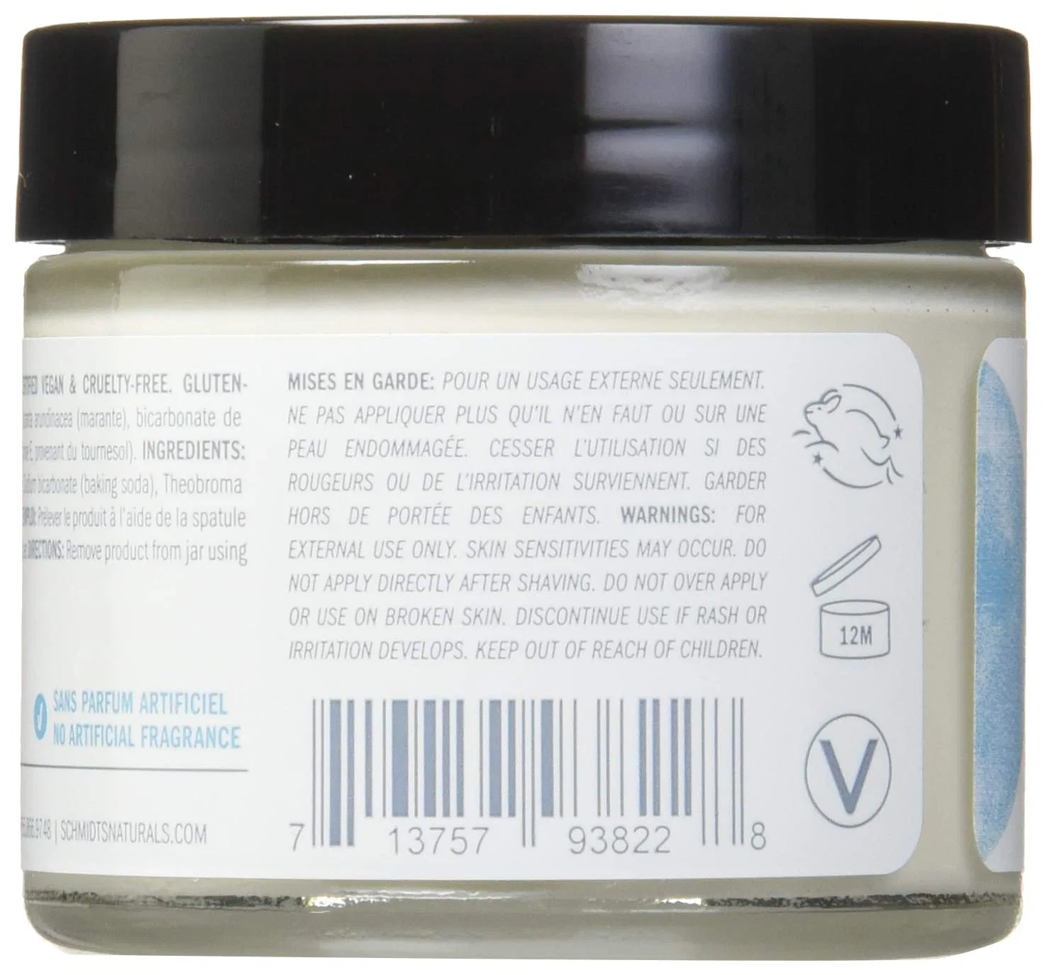 Дезодорант кремовый Schmidt's Natural Deodorant, без отдушки, 56.7 г — фото 3
