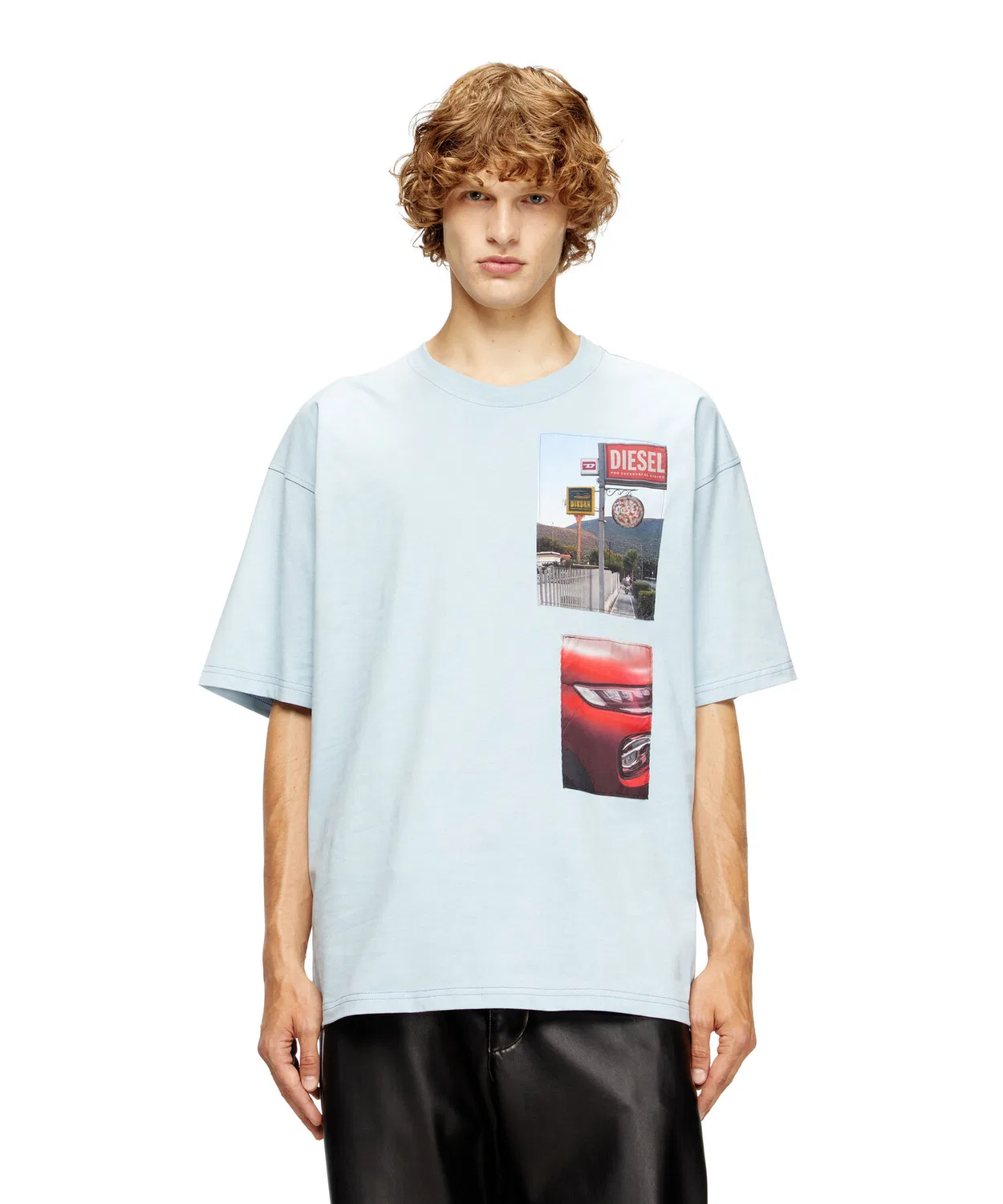 Мужская футболка с принтом T-BOXT-T3 DIESEL, Light Blue