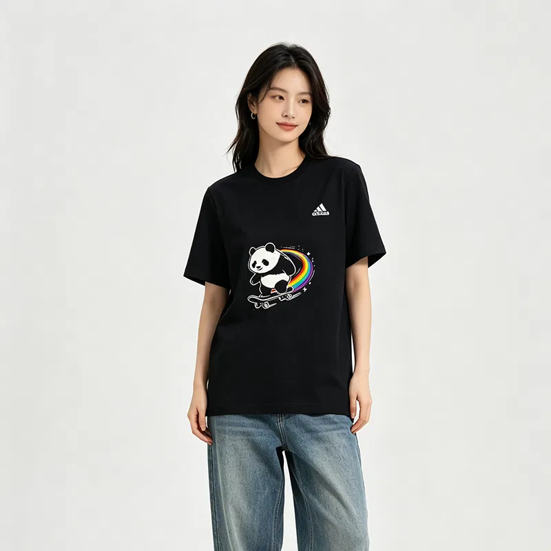 Футболка унисекс с круглым вырезом Adidas, Black — фото 4