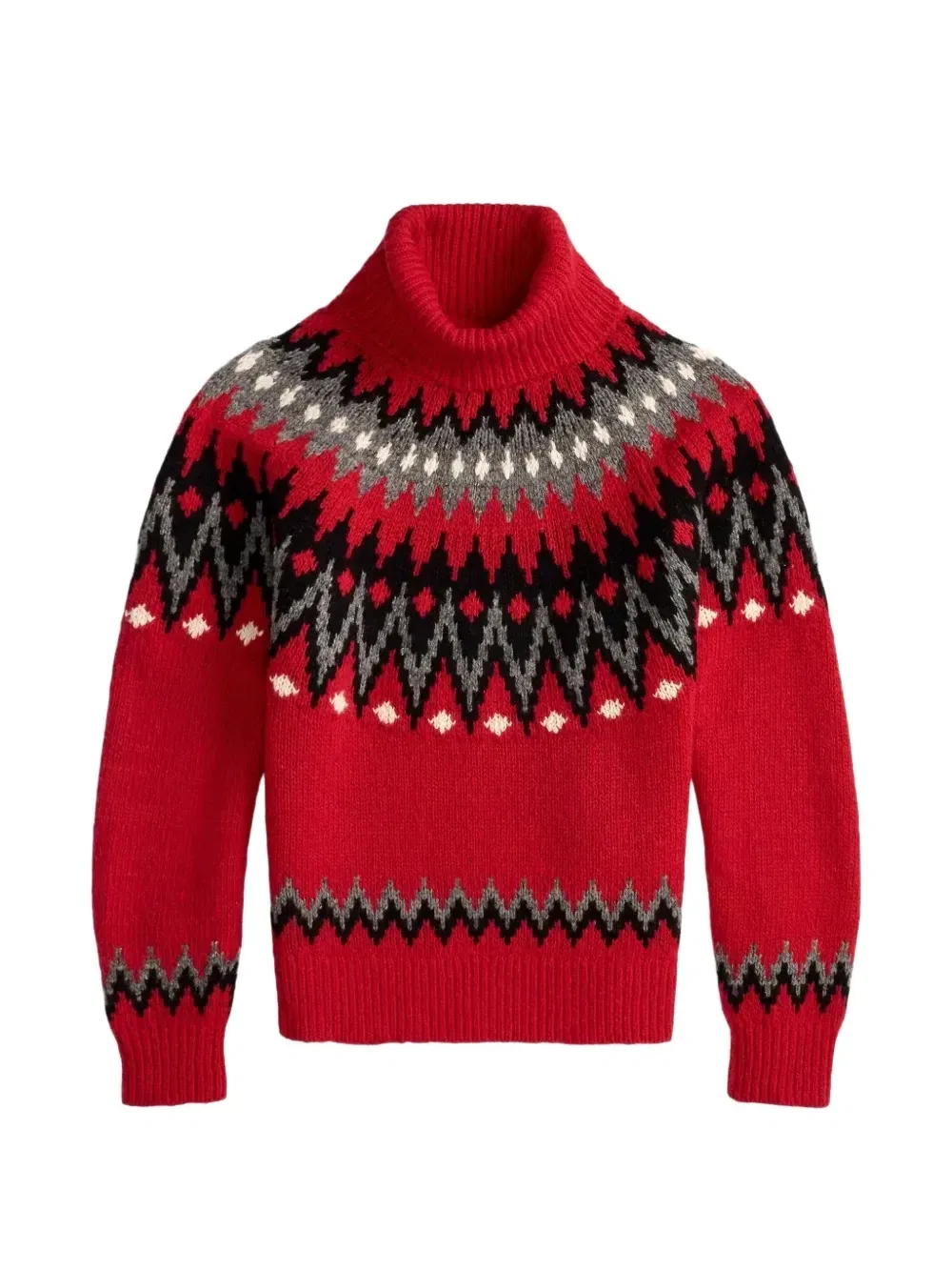 Свитер с высоким воротом Fair Isle Polo Ralph Lauren, красный