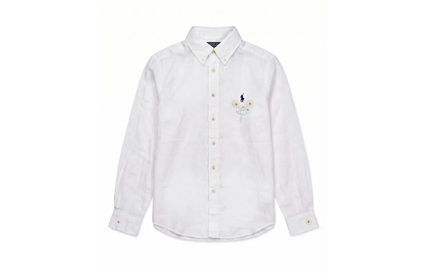 Детская рубашка с воротником, тонкая, Polo Ralph Lauren, Small Daisy