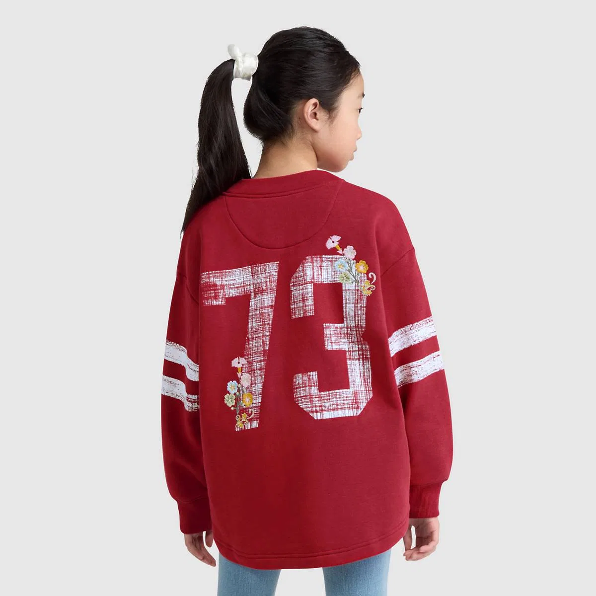 Флисовый кардиган Varsity для девочек 7-16 лет Levi's, Deep Claret - Red — фото 3
