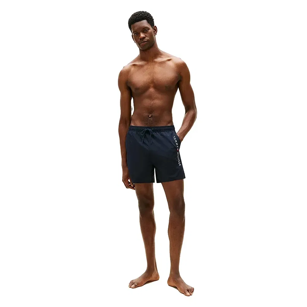 Плавки Tommy Hilfiger Original Logo Mid Length Swim, темно-синий — фото 4