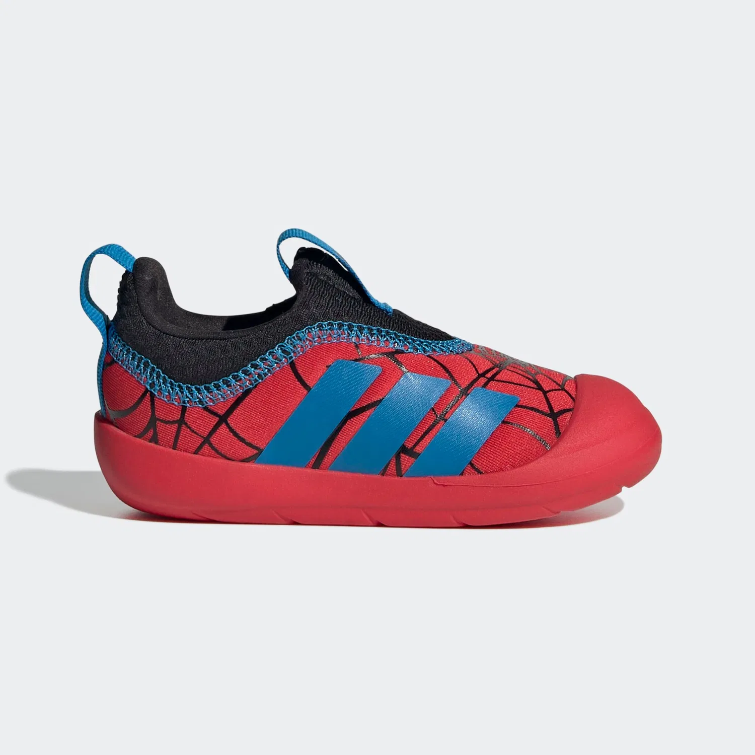 Детские кроссовки slip-on с дизайном Spider-Man Adidas Sportswear, Pure Ruby/Bright Blue/Core Black — фото 2