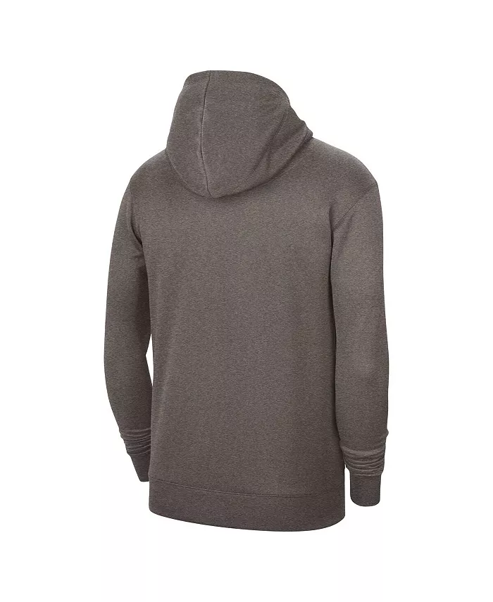 Мужская и женская худи Heather Gray Philadelphia 76ers 2023/24 Performance Spotlight On-Court Practice Pullover Hoodie Nike — фото 3