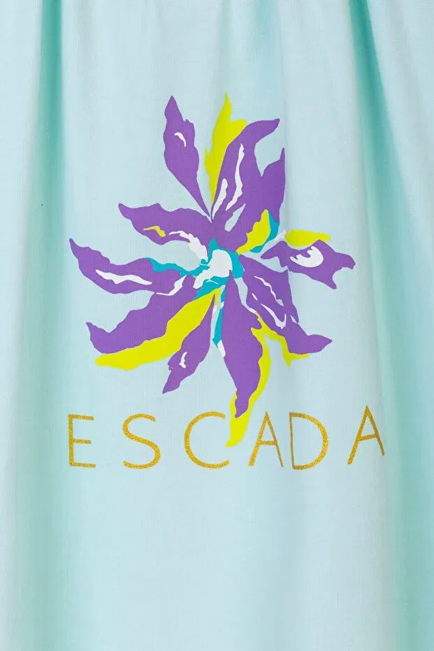 Детская футболка с принтом для девочек Escada, Turquoise — фото 2