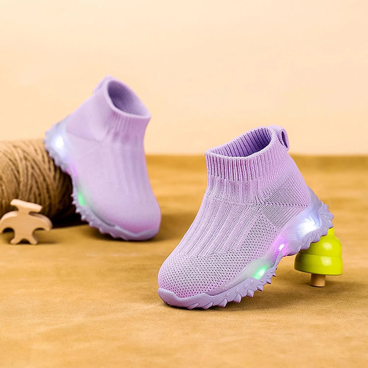 Детские кроссовки для девочек с сетчатым верхом, Purple — фото 2