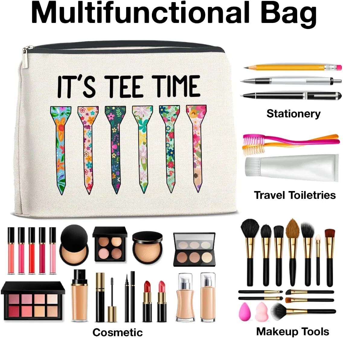 Косметичка Golf Makeup Bag, UPNEGE, полиэстер, 24x17 см, Polychrome — фото 4