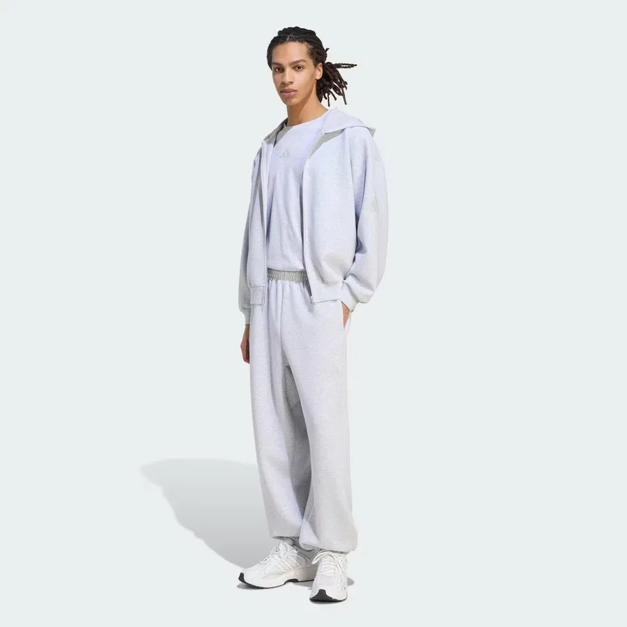 Свитшот мужской с капюшоном Soft Lux adidas, Серый — фото 3