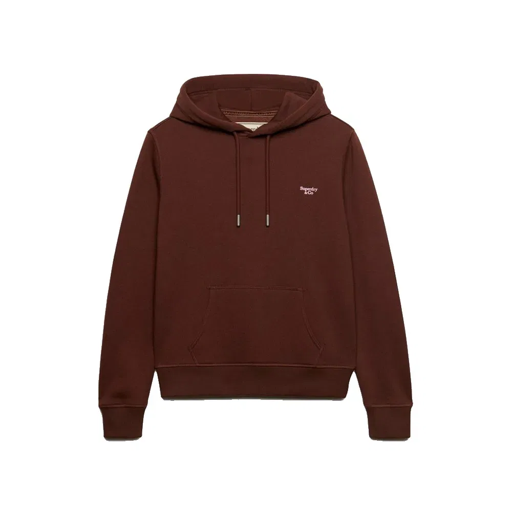 Женский худи с капюшоном и вышивкой Superdry Signature Embroidered, Brown — фото 3