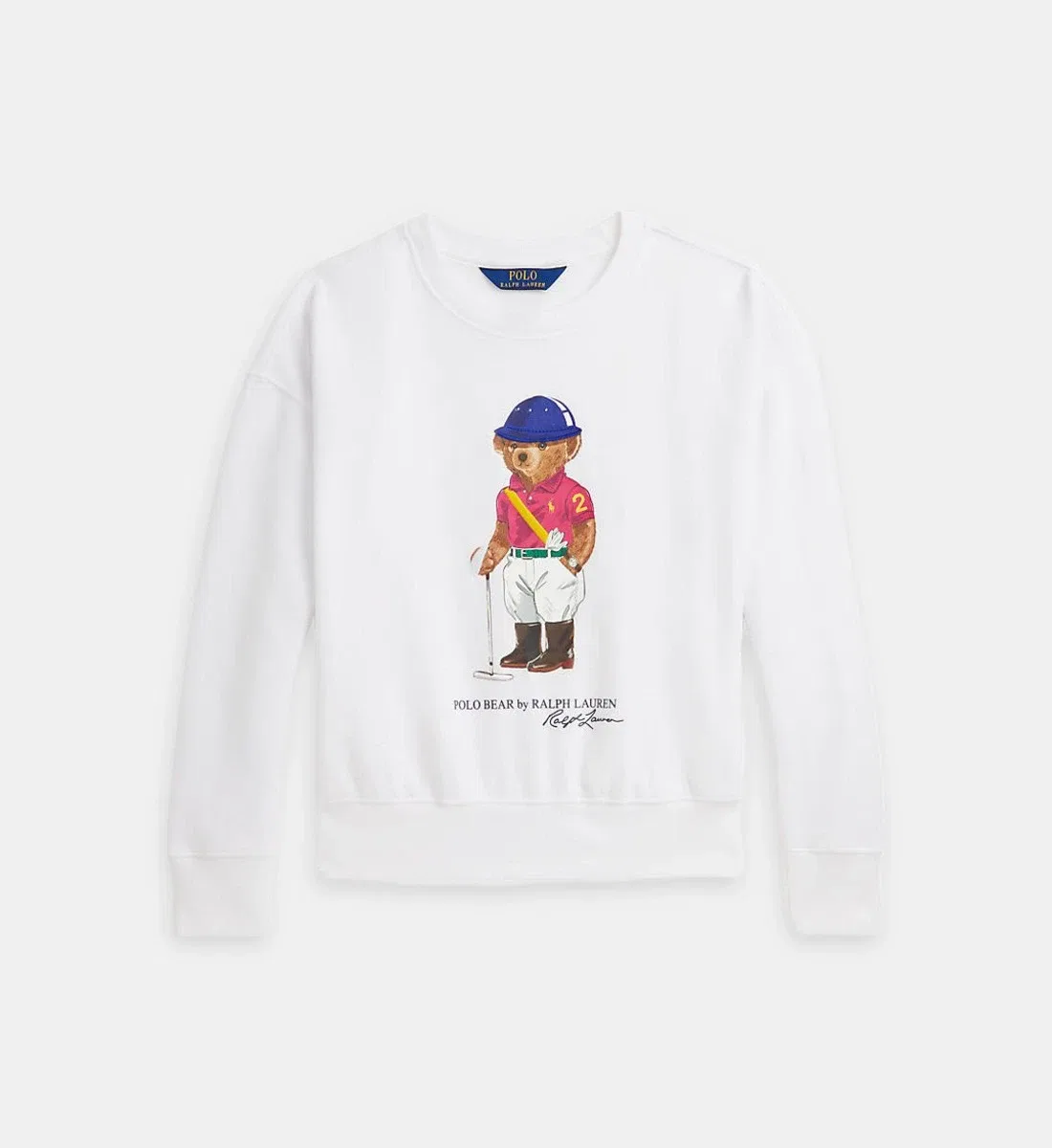 Классический прямой свитшот из смесового хлопка POLO RALPH LAUREN, белый