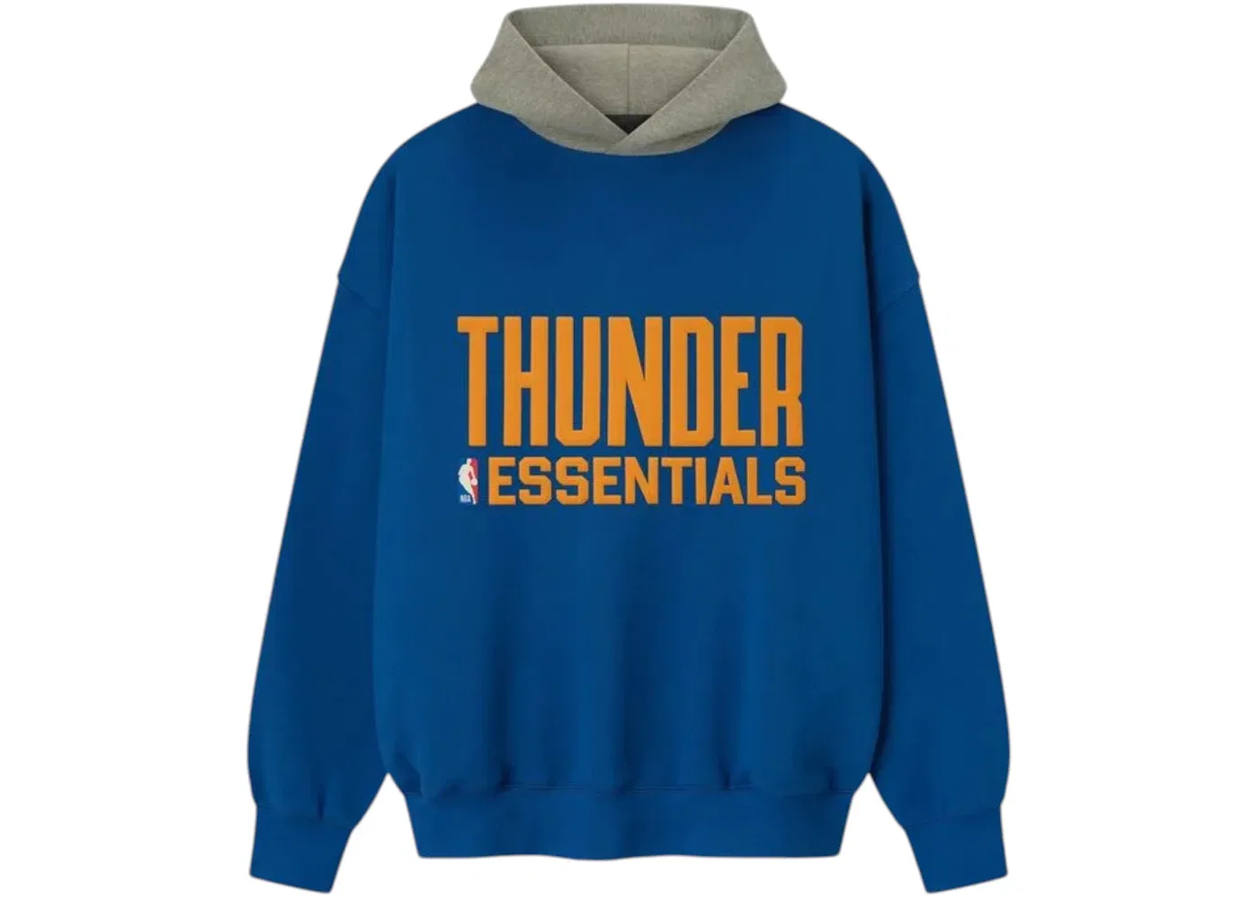 Мужской худи с принтом Thunder Sport Fear of God Essentials, Blue/Concrete Heather
