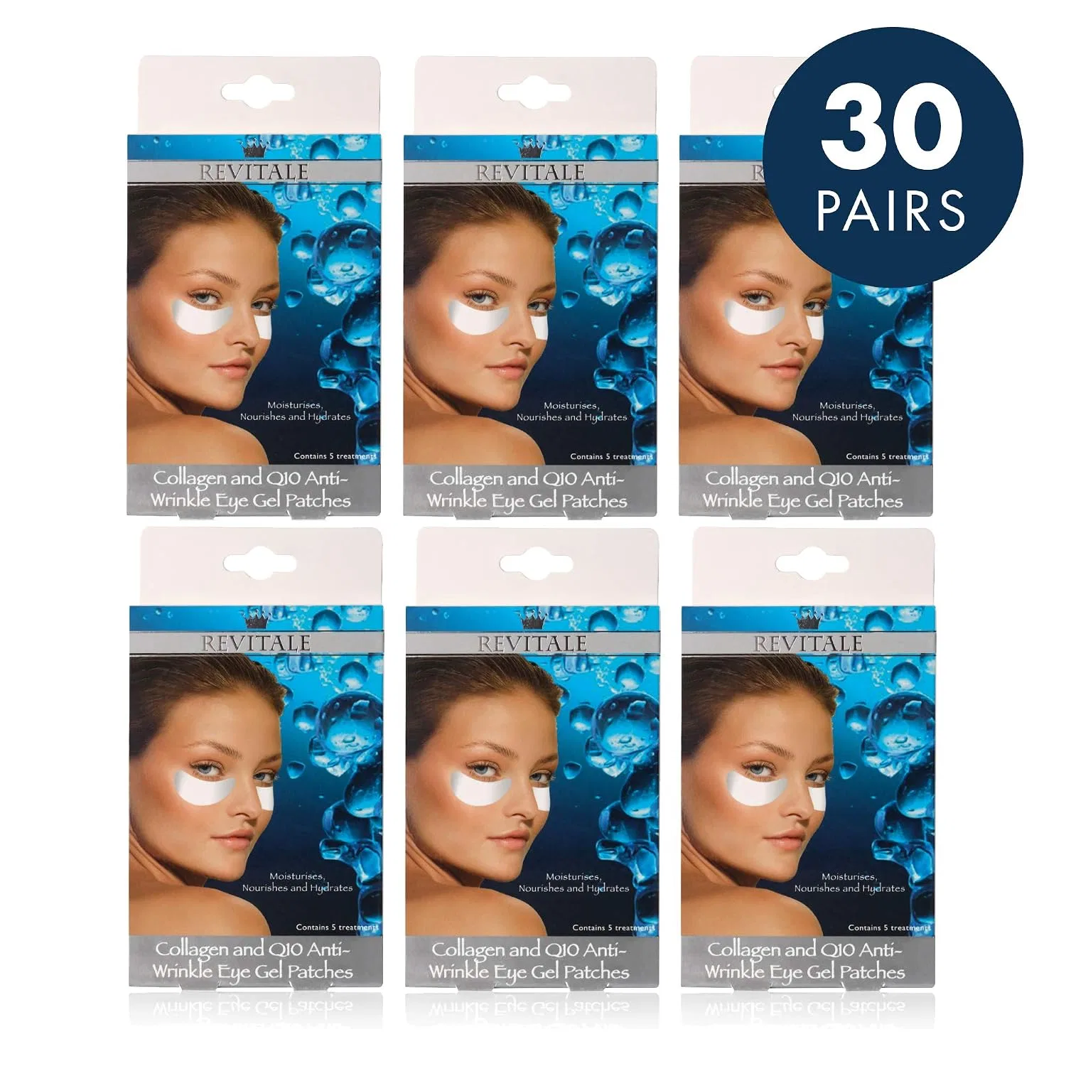 Гелевые патчи для глаз Revitale Collagen & Q10 Anti-Wrinkle, 30 пар, Лаванда — фото 2