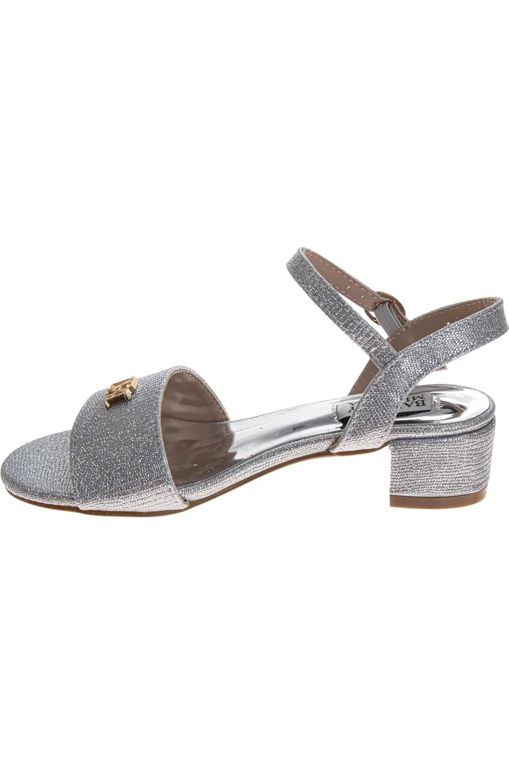 Детские босоножки нарядные с открытым носом Badgley Mischka, Silver — фото 3