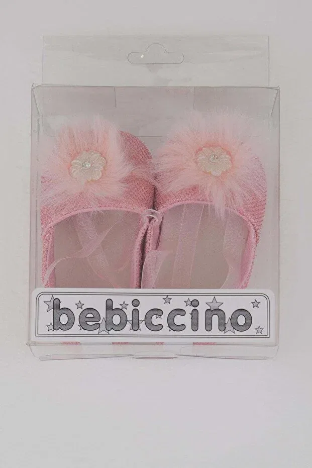 Детские пинетки для девочек с принтом Sportswear Bebiccino, Pink — фото 4