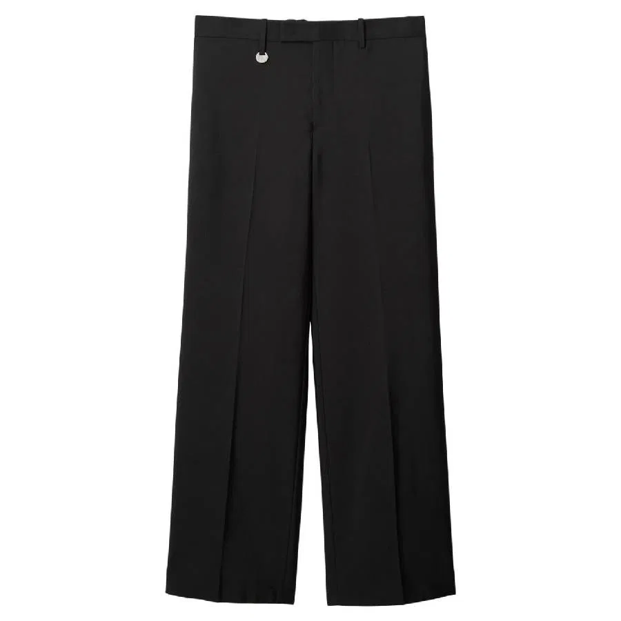 Брюки прямого кроя из шерстяной смеси Straight-Leg Wool Blend Trousers Burberry, Black — фото 3