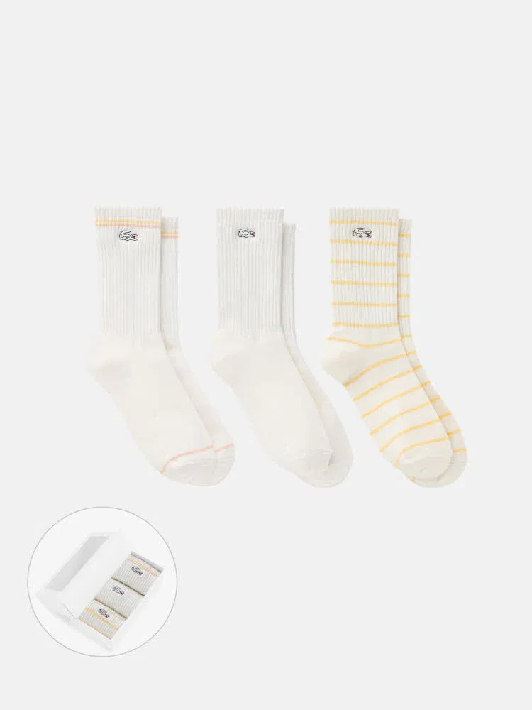 Носки женские LACOSTE 3P Bundle, Lemon