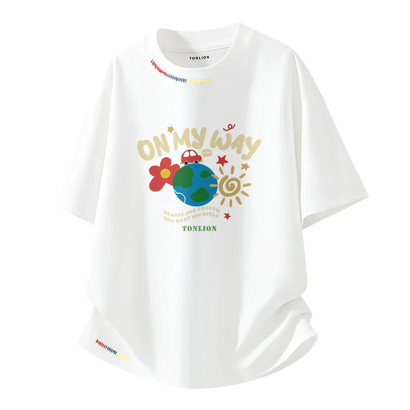 Детская футболка с принтом Magnolia Cotton Tonlion, Белый