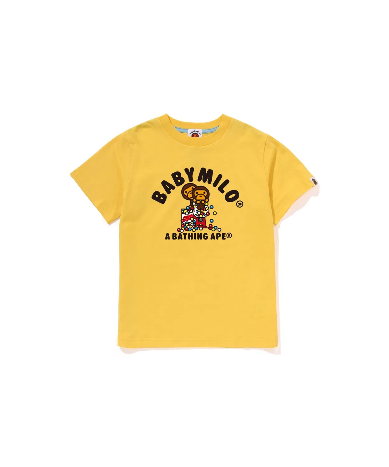 Детская футболка с коротким рукавом и принтом BABY MILO GUMBALL A BATHING APE, Yellow