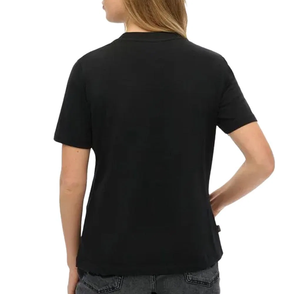 Женская хлопковая футболка Superdry, Schwarz — фото 3