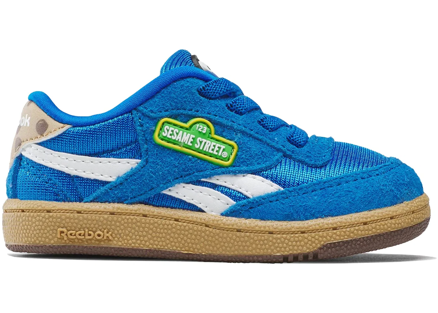 Детские кроссовки Lifestyle с принтом Cookie Monster Reebok Club C Revenge, Blue/White/Blue
