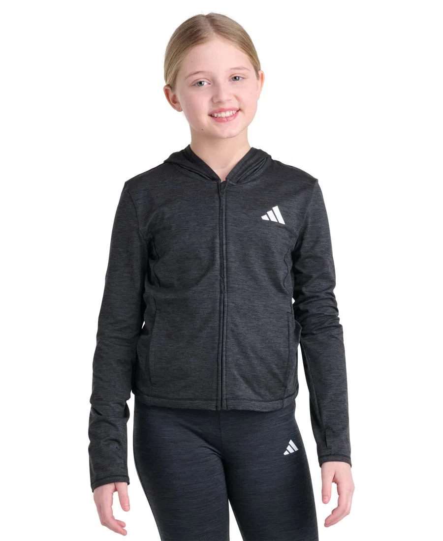 Детская куртка с капюшоном и длинным рукавом adidas, Black