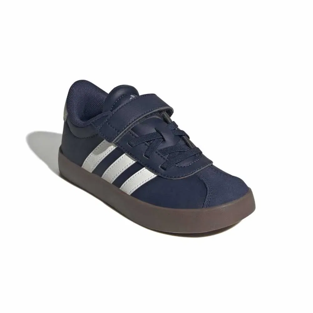 Детские кроссовки для девочек с липучкой VL Court 3.0 Adidas, Blue — фото 2