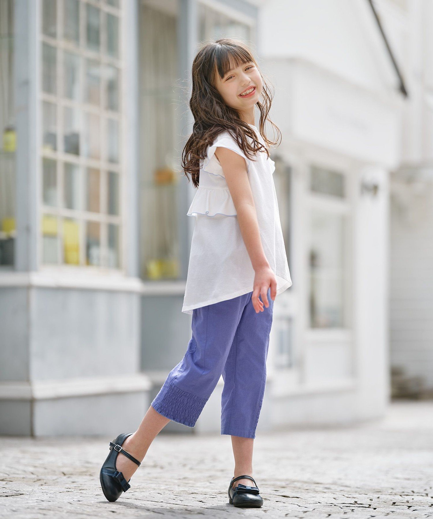 [110-140 см] Туника с оборкой на спине Kids Suite, Off-white [002] — фото 4