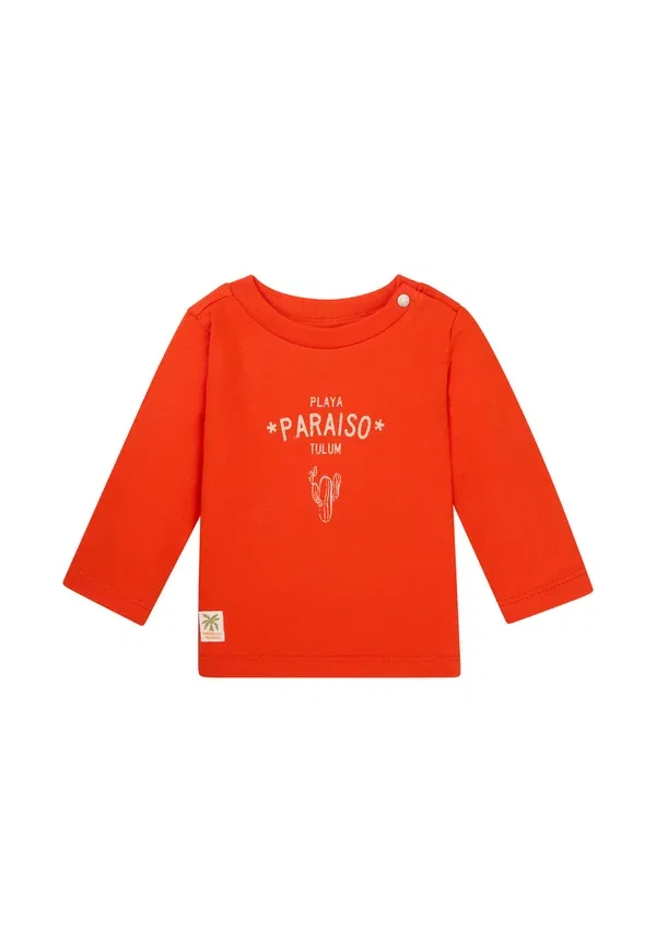 Футболка хлопковая Long sleeved top Noppies, Spicy Orange, оранжевый