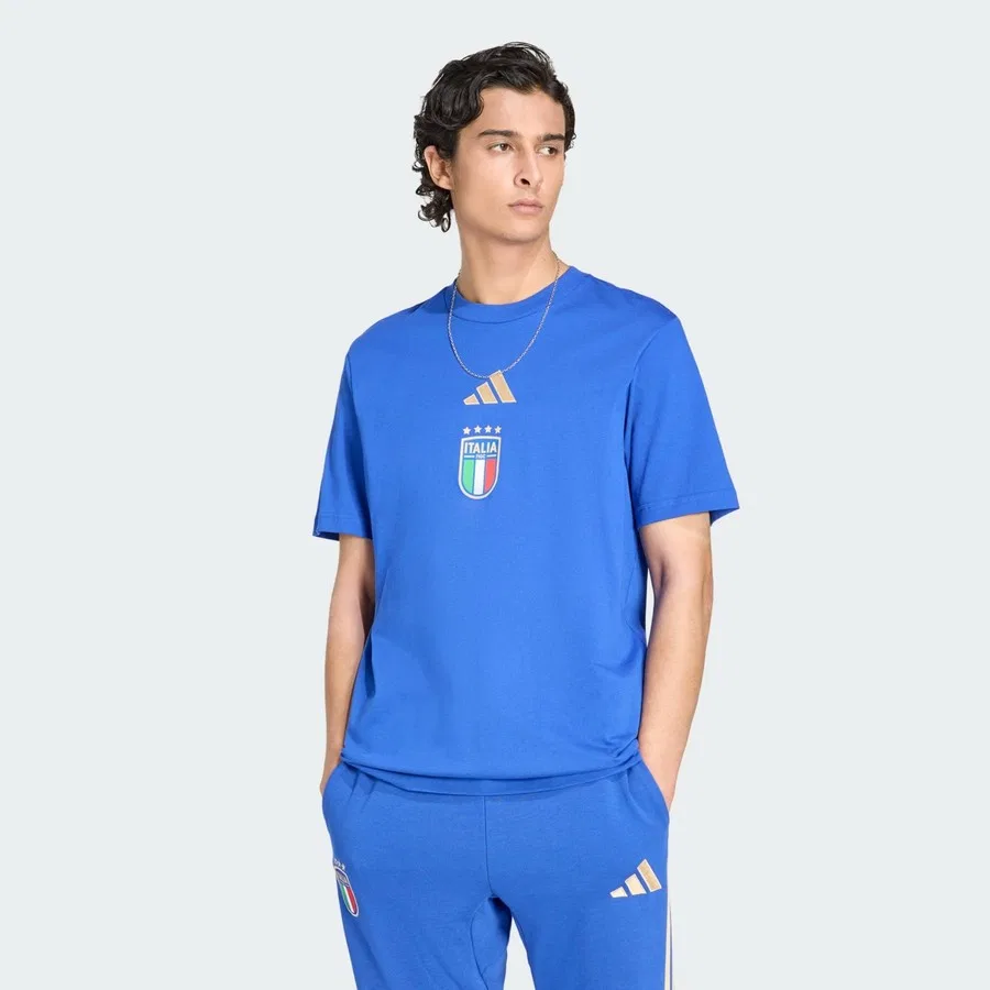 Футболка с принтом Italy Graphic adidas, Синий