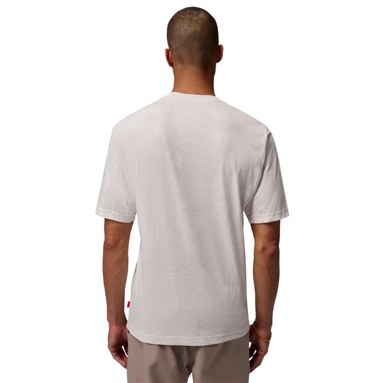 Мужская футболка с коротким рукавом с принтом Jordan Brooklyn LSR Graphic Short Sleeve Crew Jordan, Red/Tan — фото 2