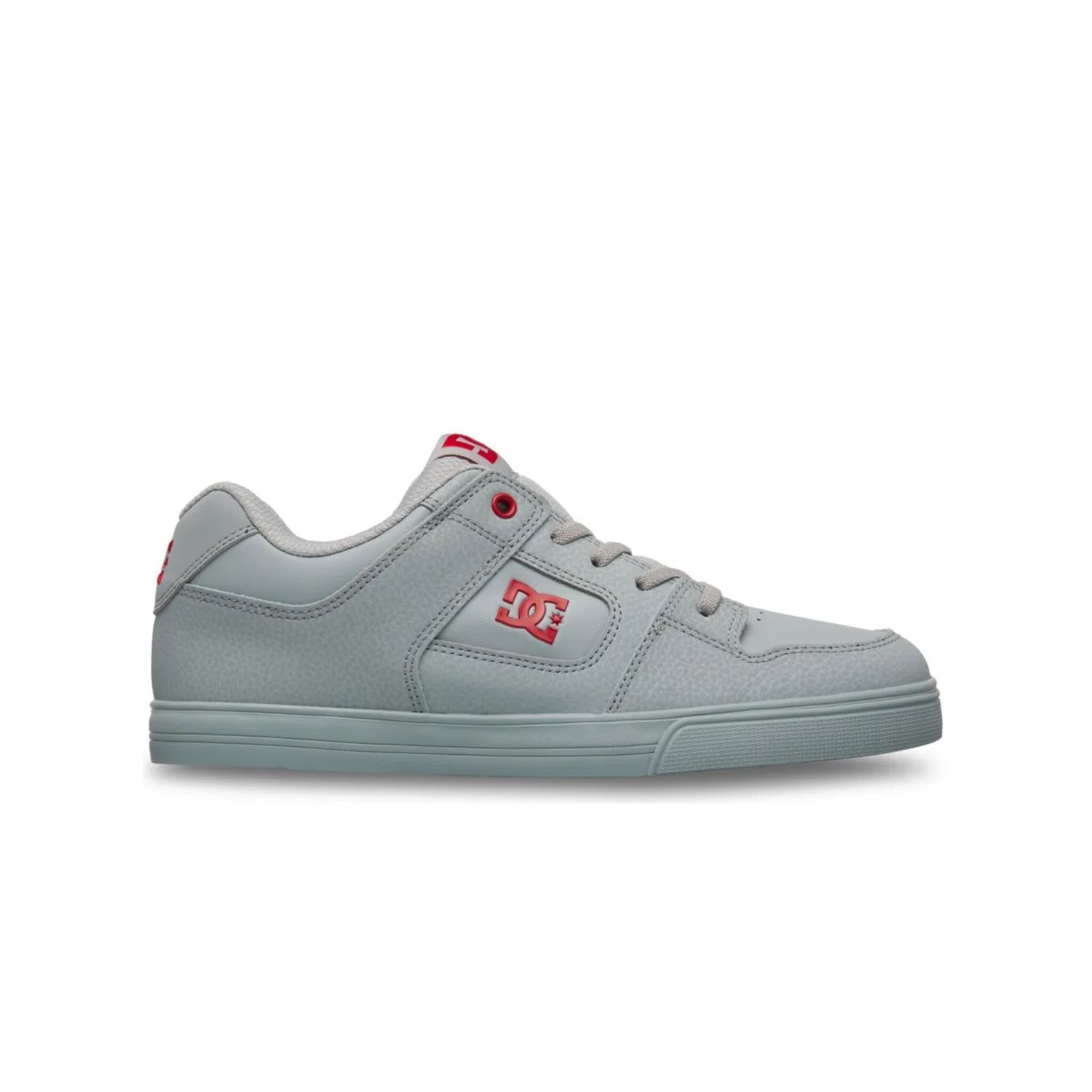 Детские кеды с эластичными шнурками DC Shoes, Grey/Dark Red — фото 2