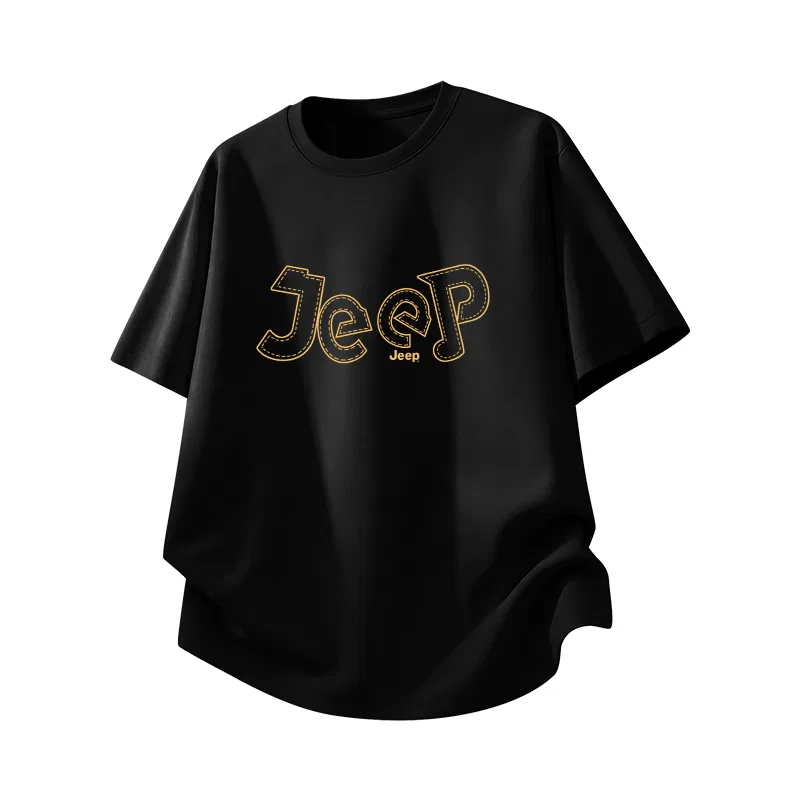 Детская футболка с круглым вырезом Jeep, Black/English