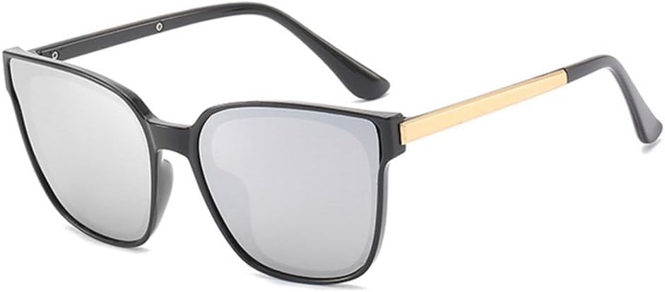 

Модные женские солнцезащитные очки в стиле ретро, ​​черные винтажные очки «кошачий глаз» для вождения, черные с серебристым оттенком, один размер TYUVIVO, Black Silver