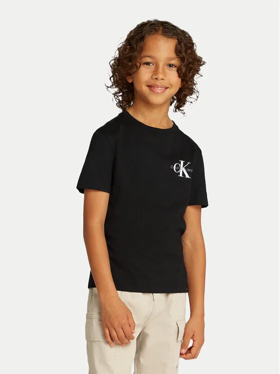 Футболка regular fit Monologo Calvin Klein Jeans, черный