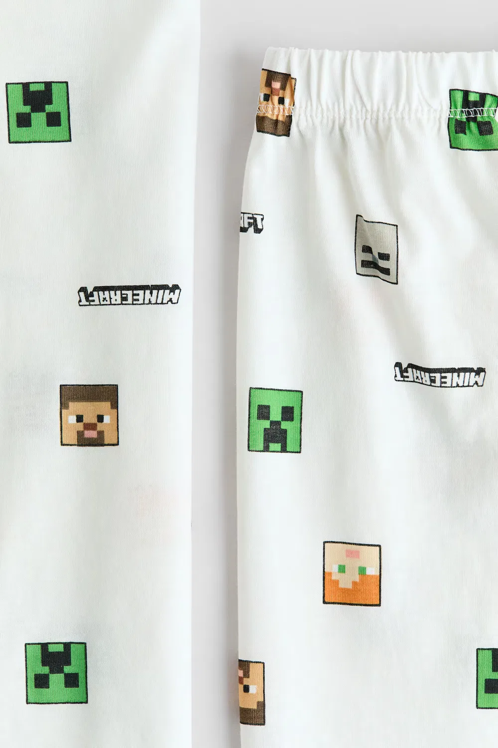 Пижама из набивного хлопка H&M, Weiß/Minecraft — фото 2