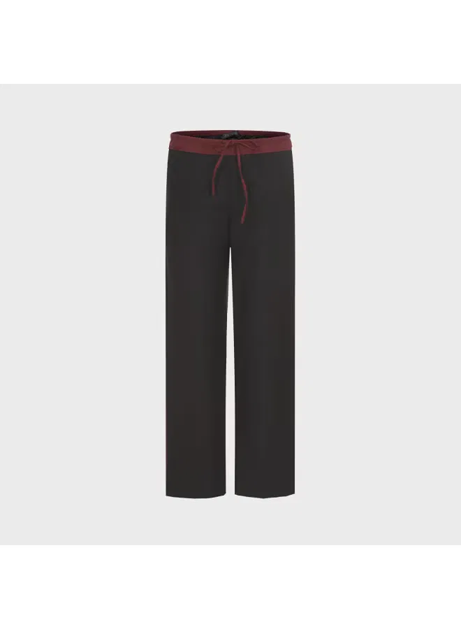 Брюки широкие с эластичным поясом-кулиской Zara, черный — фото 2