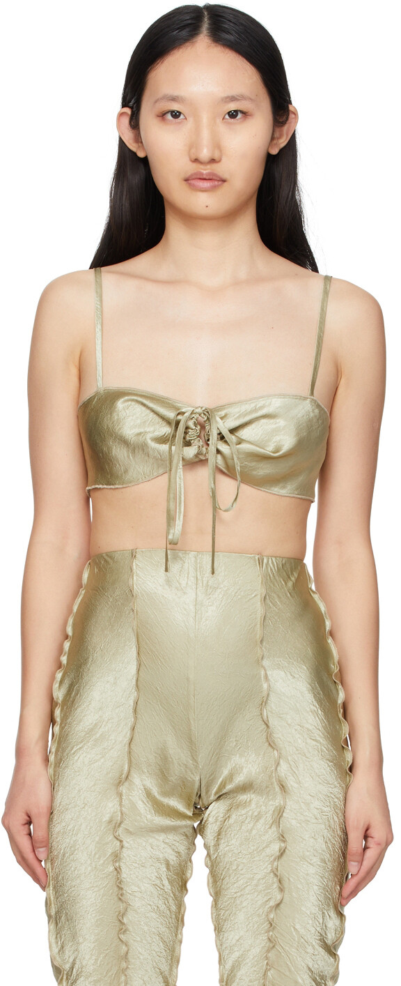 

SSENSE Exclusive Green Curly Bra Camisole Yuzefi