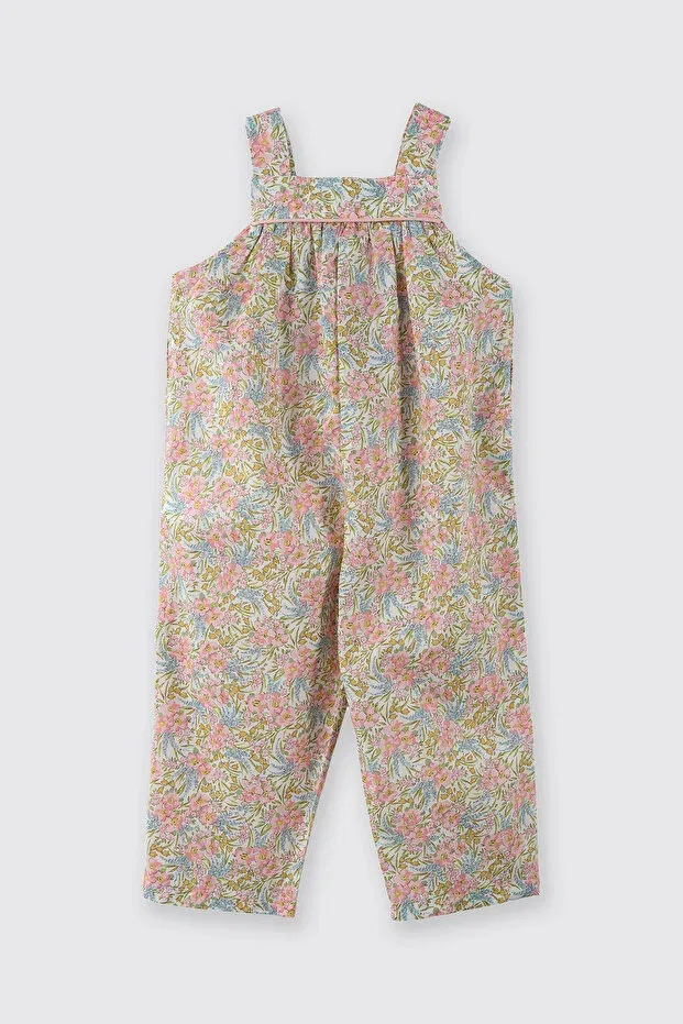 Детский комбинезон для девочек с принтом Liberty Fabric Floral Made With Liberty Fabric, Powder — фото 3