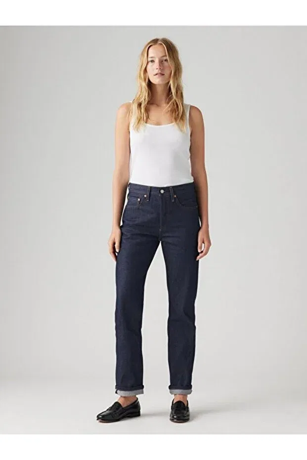 Женские джинсы прямого кроя 501 Original Selvedge Levi's, Indigo