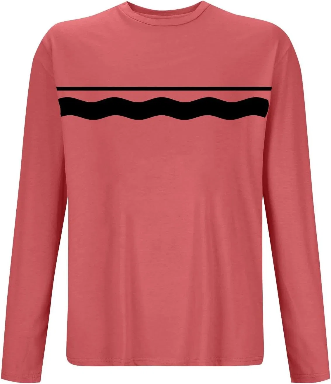 Мужская футболка с рождественским принтом Long Sleeve, Red — фото 2