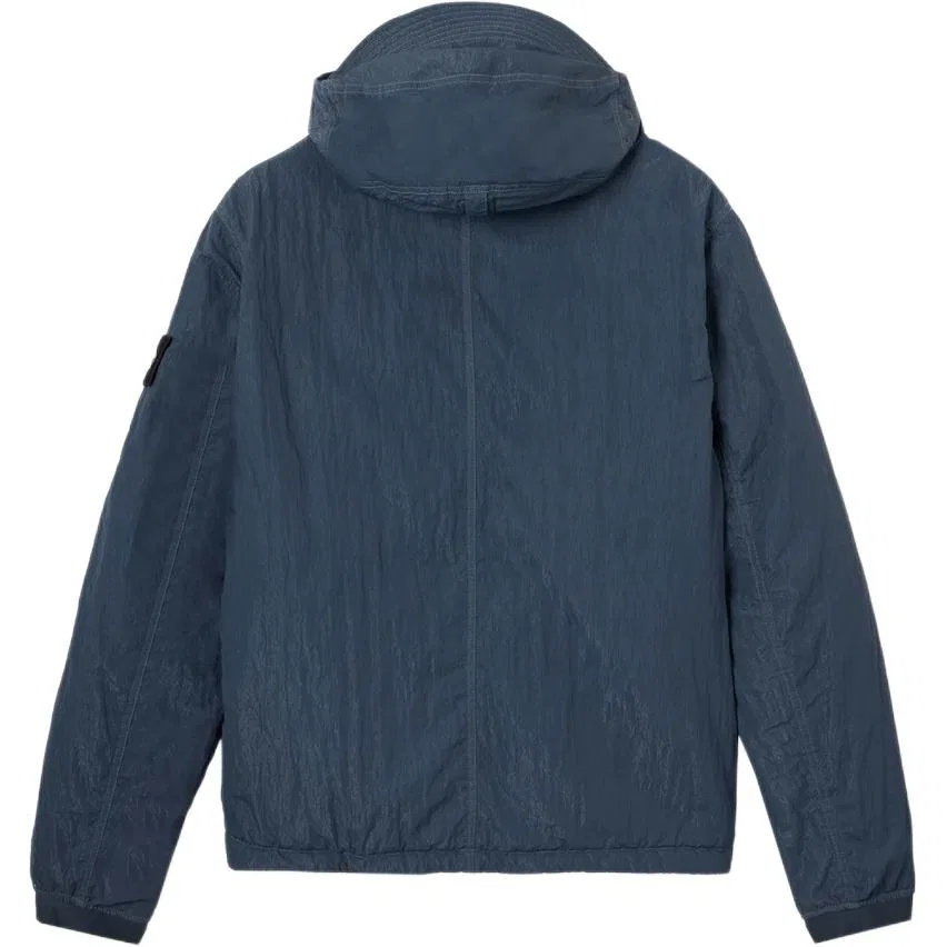 Мужской пуховик с капюшоном, утепленный, прямого кроя, Slate Blue, STONE ISLAND — фото 3