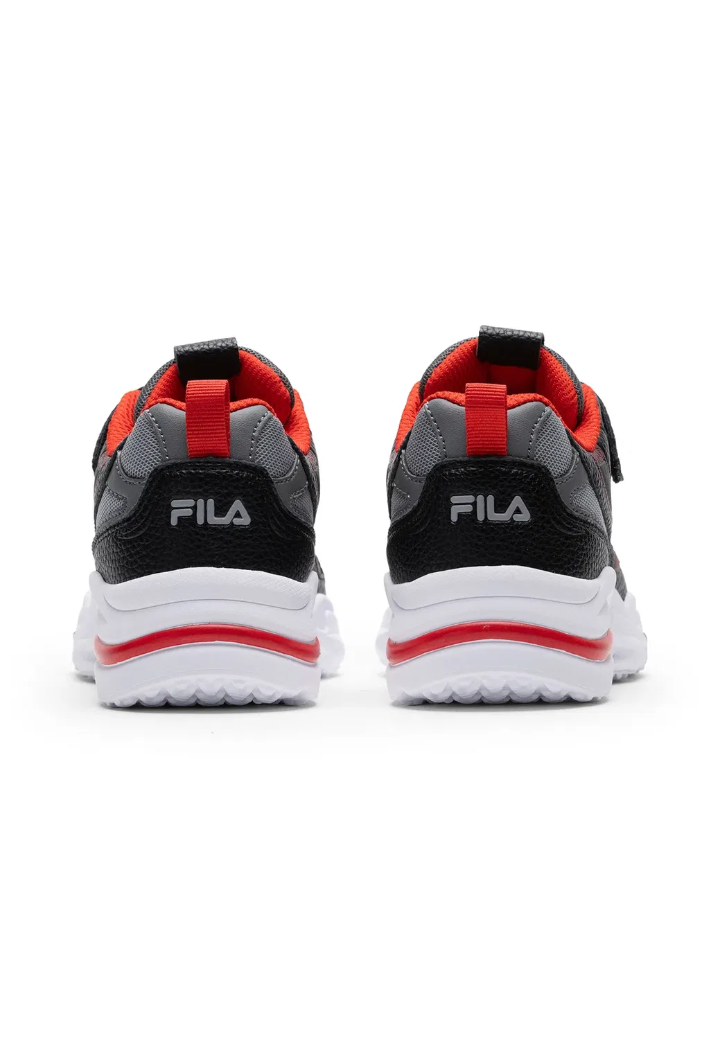 Обувь Madrun на липучках, детская, унисекс - скейтбордистские кроссовки Fila, Black-Fila Red — фото 4