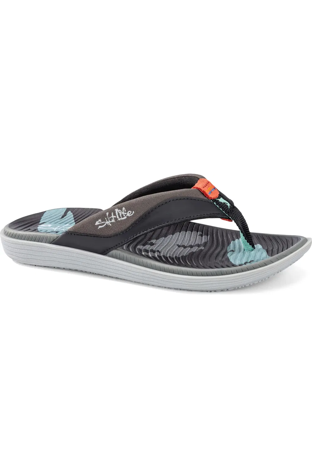 Детские сандалии шлепанцы с арочной поддержкой The Dune Flip Flop Salt Life, черный